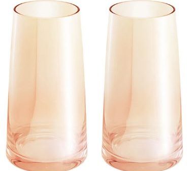 Maxwell & Williams Glamour - High Ball Glass 480ml Set Of 2 - Coral on Sale